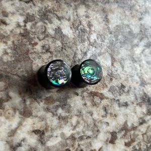 Mother of Pearl Double Flare Plugs